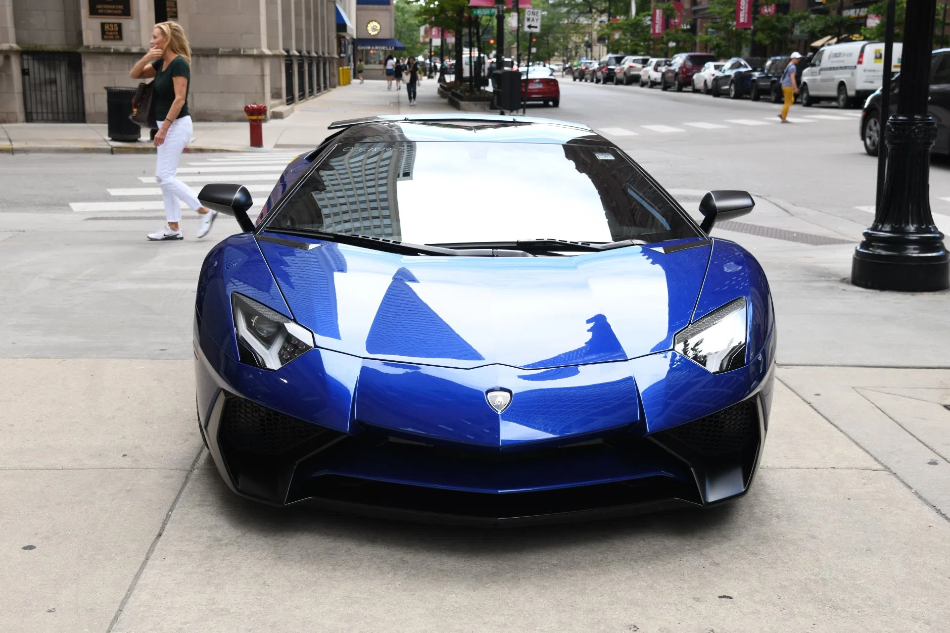 2017 Lamborghini Aventador Roadster LP 750-4 SV for sale, exterior, BLU Sideris Special Metallic