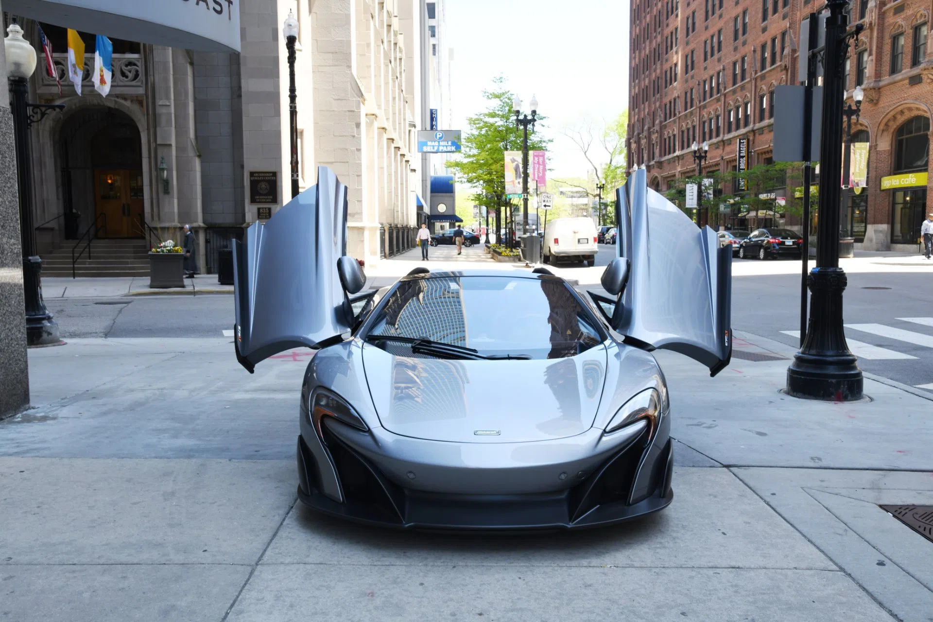 2016 McLaren 675LT Spider for sale, exterior, Gray (metallic)