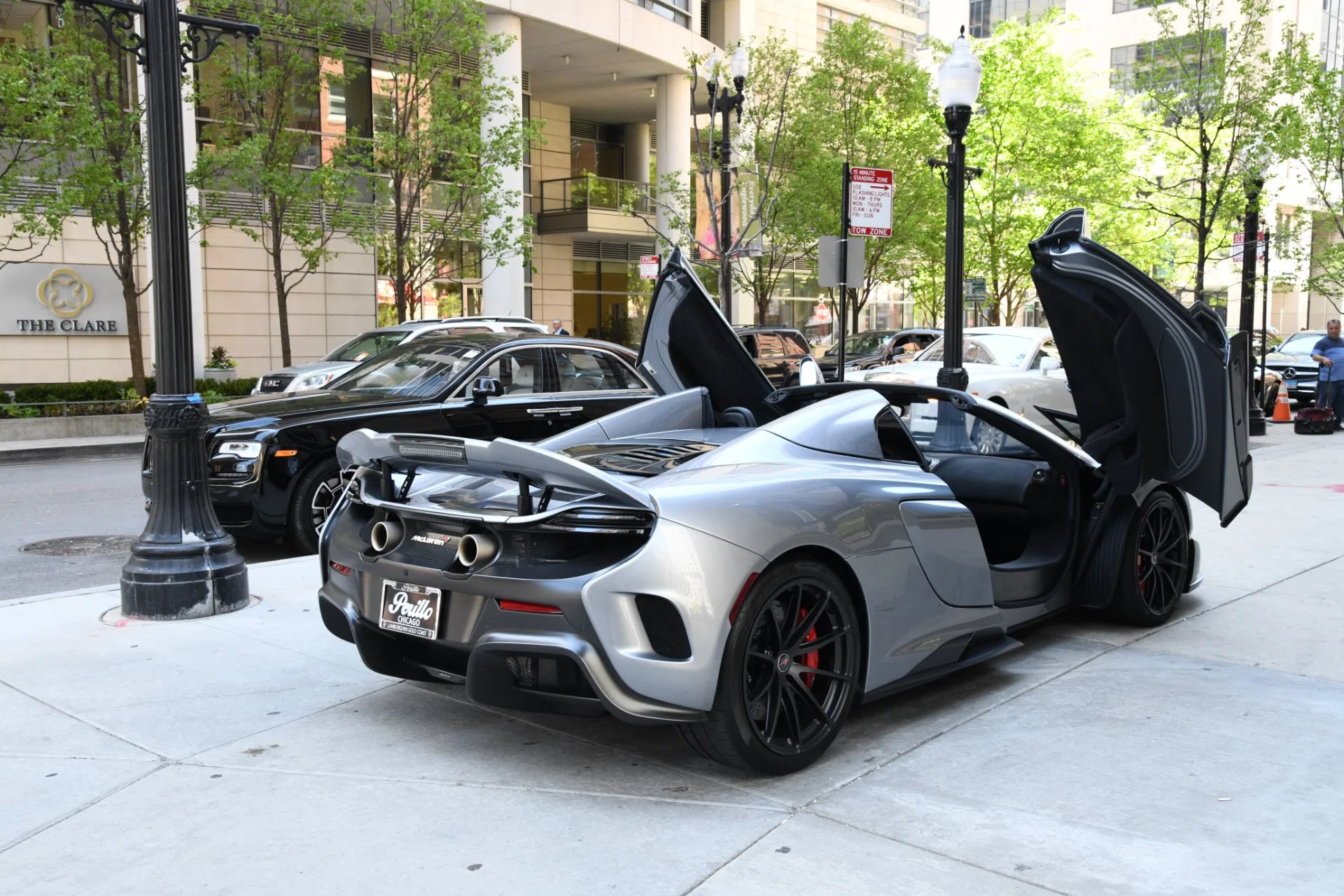 2016 McLaren 675LT Spider for sale, exterior, Gray (metallic)
