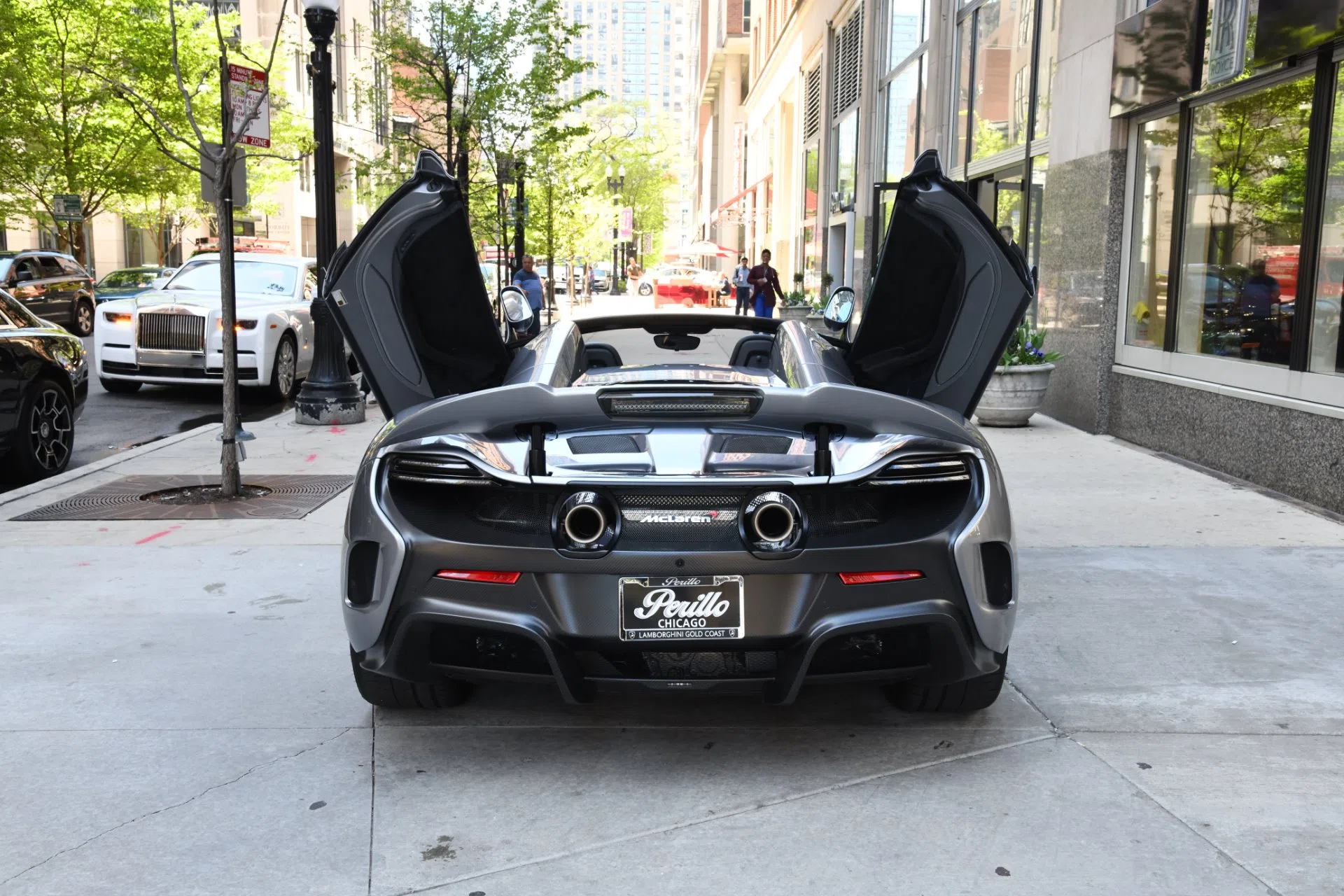 2016 McLaren 675LT Spider for sale, exterior, Gray (metallic)