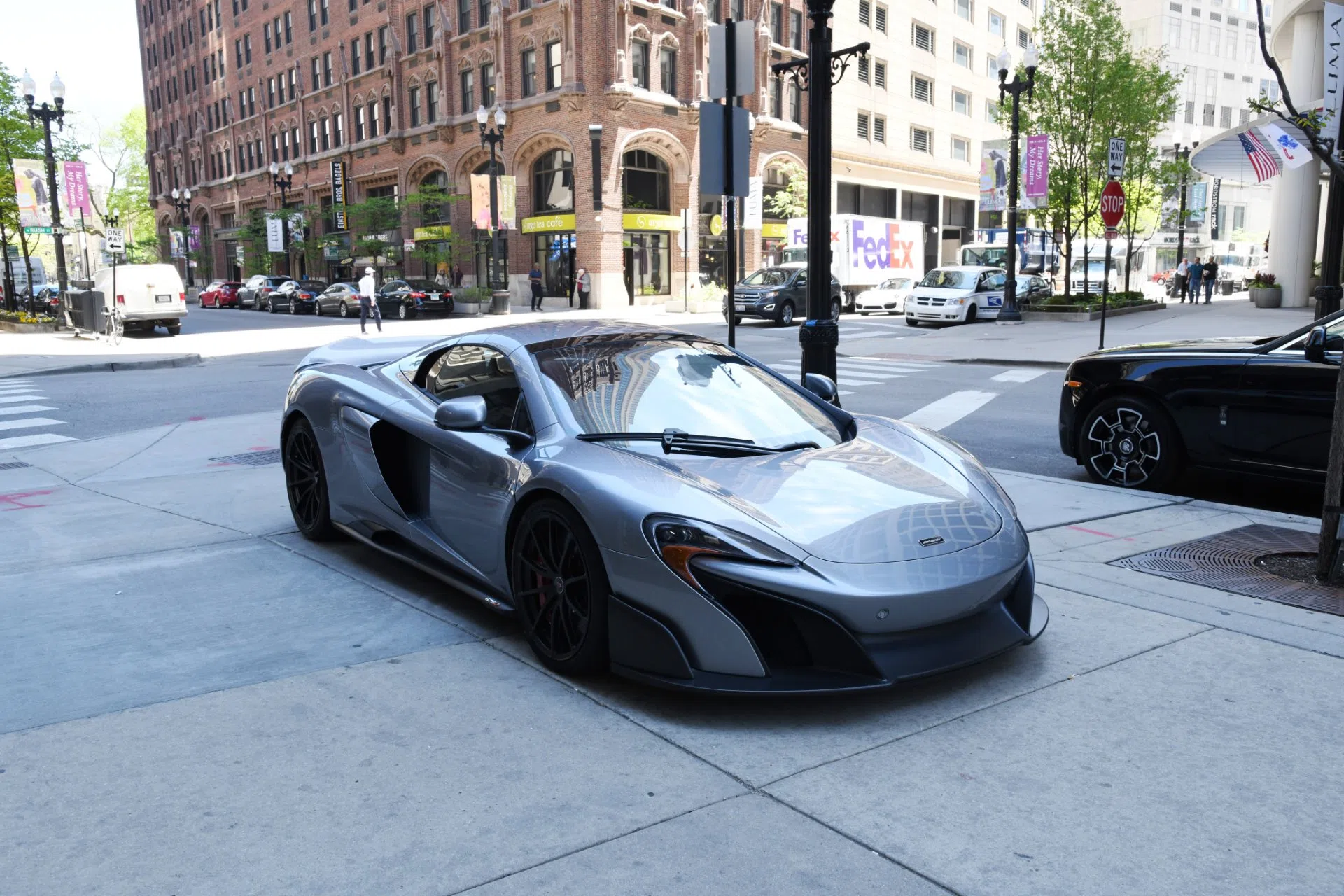 2016 McLaren 675LT Spider for sale, exterior, Gray (metallic)