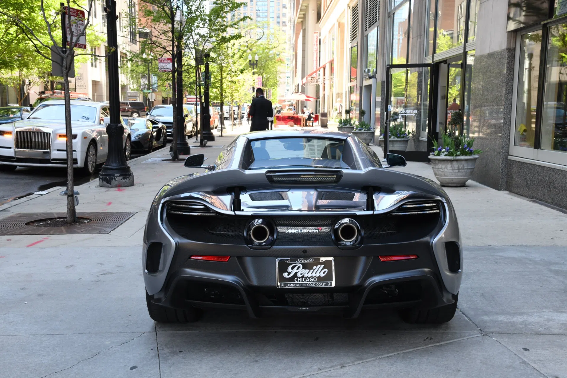 2016 McLaren 675LT Spider for sale, exterior, Gray (metallic)