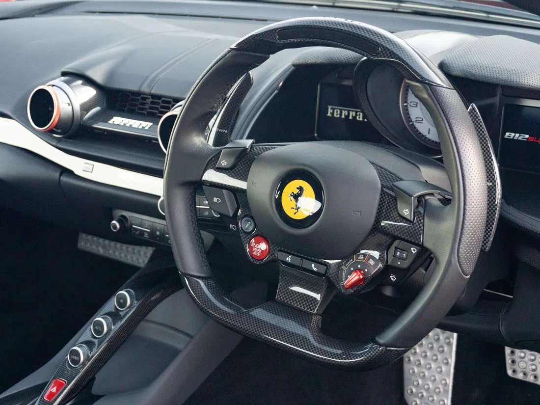 2018 Ferrari 812 Superfast interior, dashboard, Nero Ade