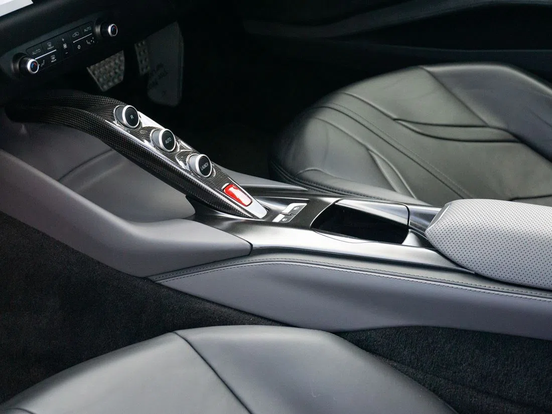 2018 Ferrari 812 Superfast interior, center console, Nero Ade