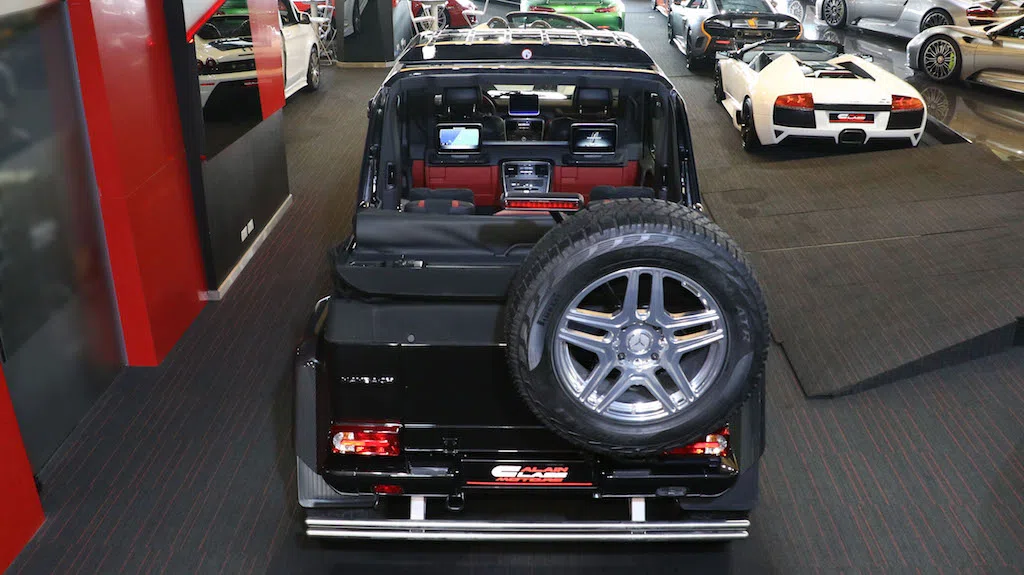 2018 Mercedes-Maybach G650 Landaulet 1 of 99, rear three-quarter view, Designo Mocha Black Metallic