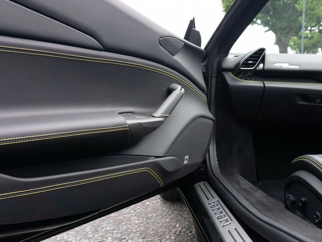 2018 Ferrari 488 Spider interior, door panel, Nero