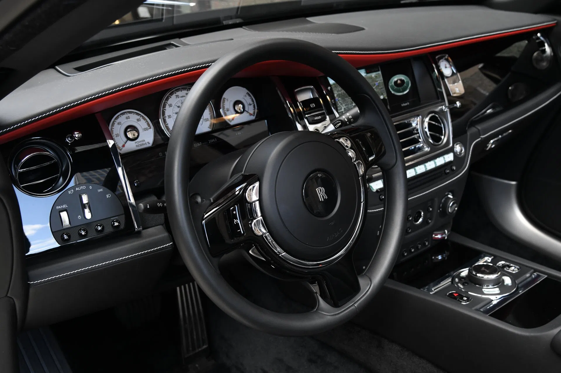 2018 Rolls-Royce Dawn interior, dashboard, Leather Black