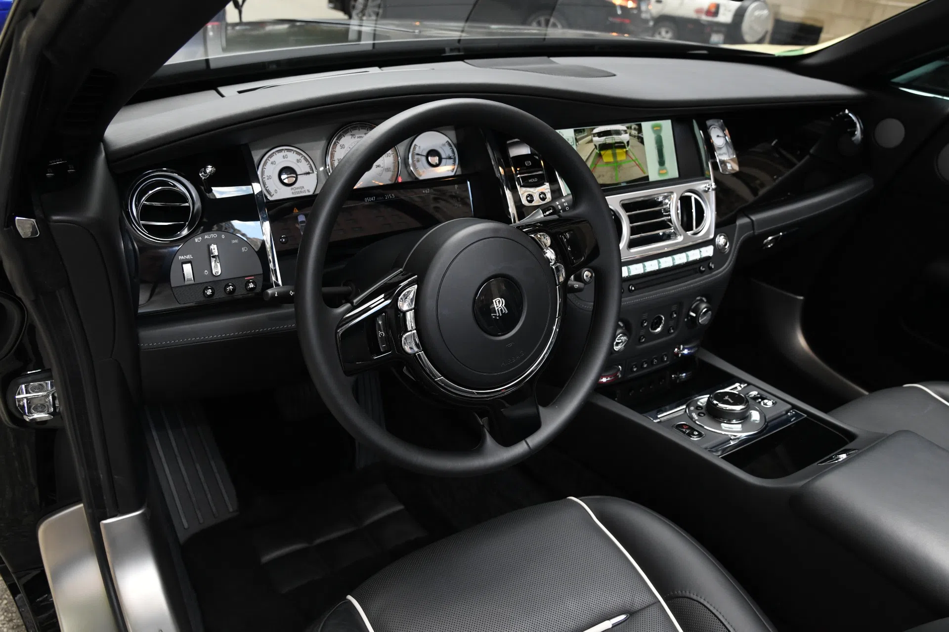2017 Rolls-Royce Dawn interior, dashboard, Leather Black