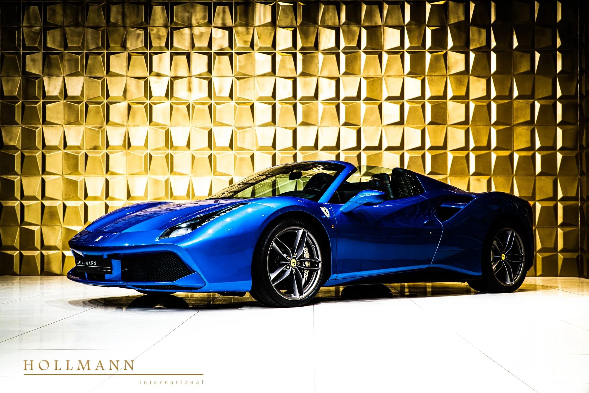 2015 Ferrari 488 Spider for sale, exterior, Blu Corsa