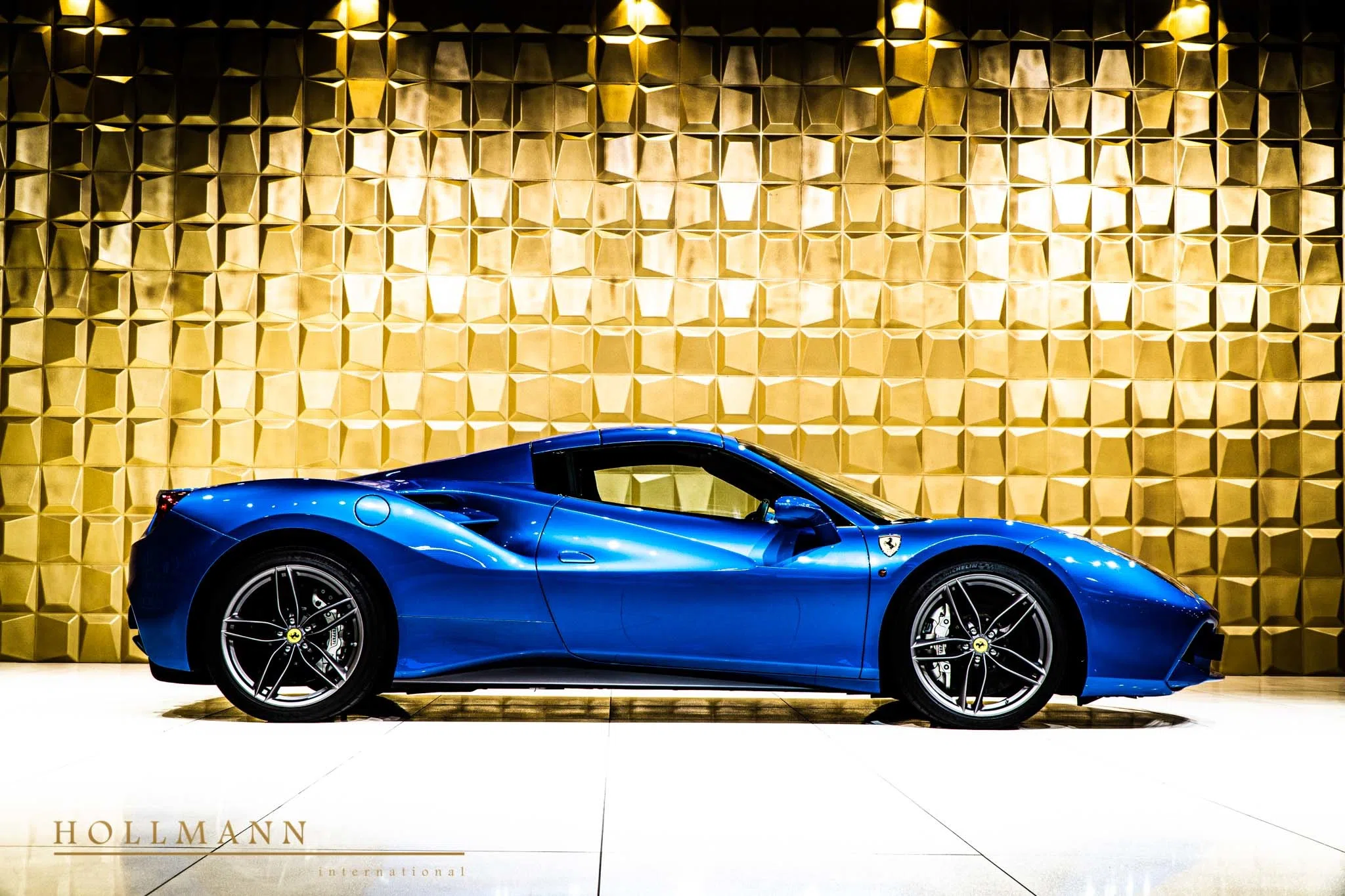 2015 Ferrari 488 Spider for sale, exterior, Blu Corsa
