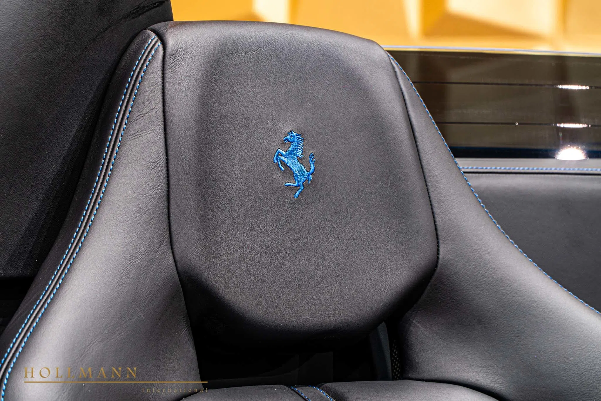 2015 Ferrari 488 Spider interior, Leather Black