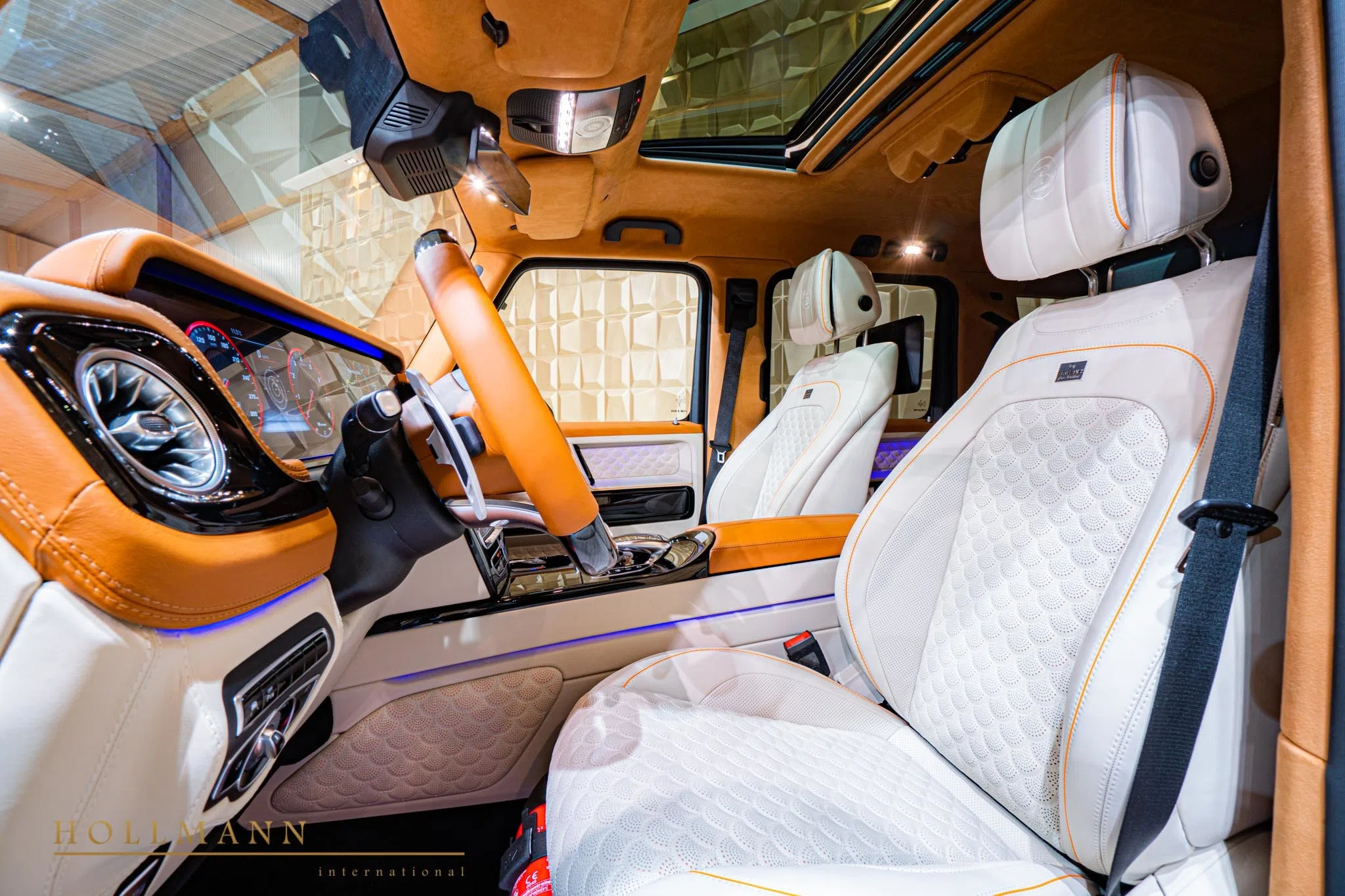 2020 BRABUS G 800 interior, seats, BRABUS Leather Nappa Cuoio / Beige