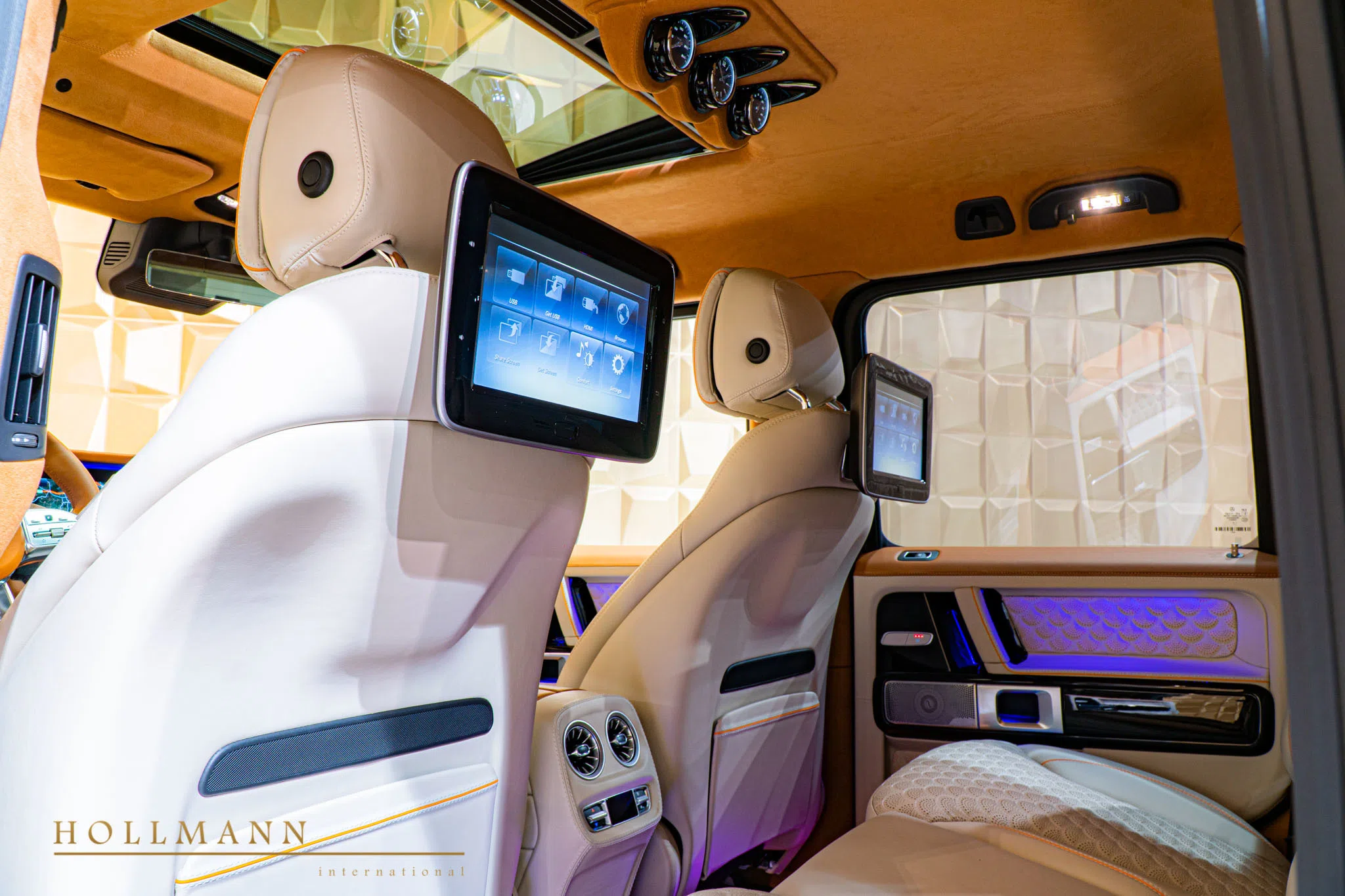 2020 BRABUS G 800 interior, BRABUS Leather Nappa Cuoio / Beige