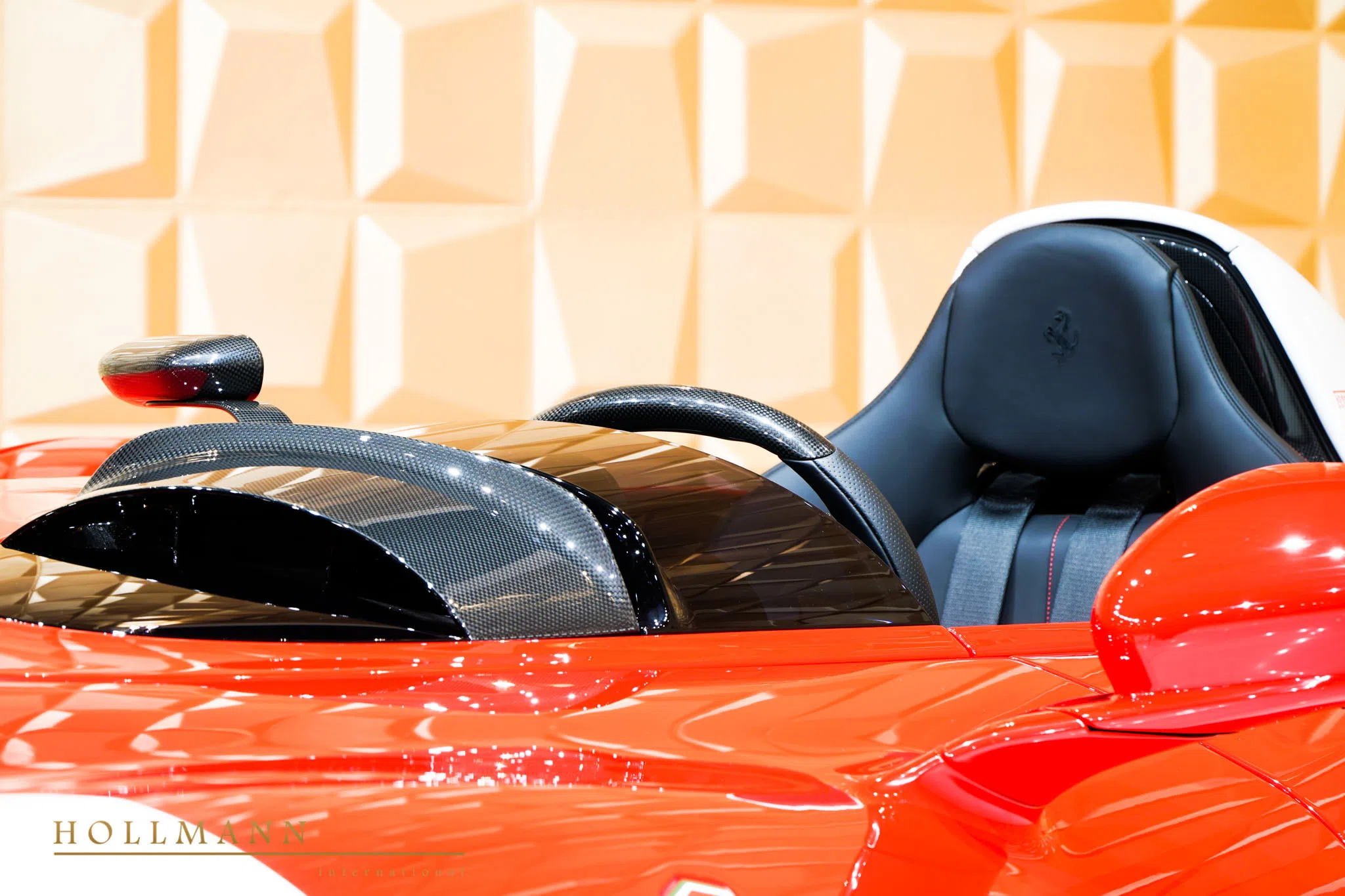 2020 Ferrari Monza SP1 interior, Nero Black Leather