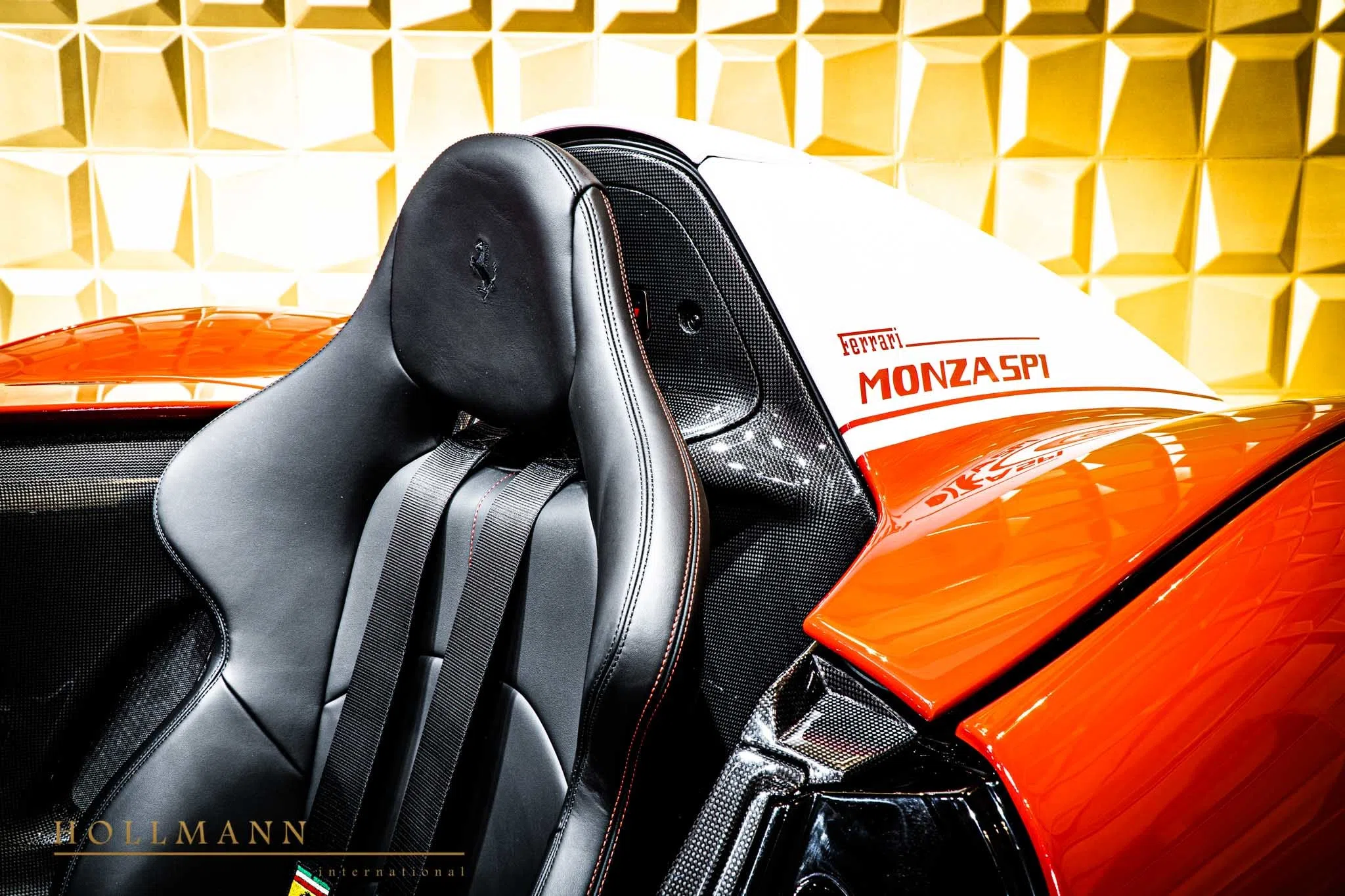 2020 Ferrari Monza SP1 interior, seats, Nero Black Leather