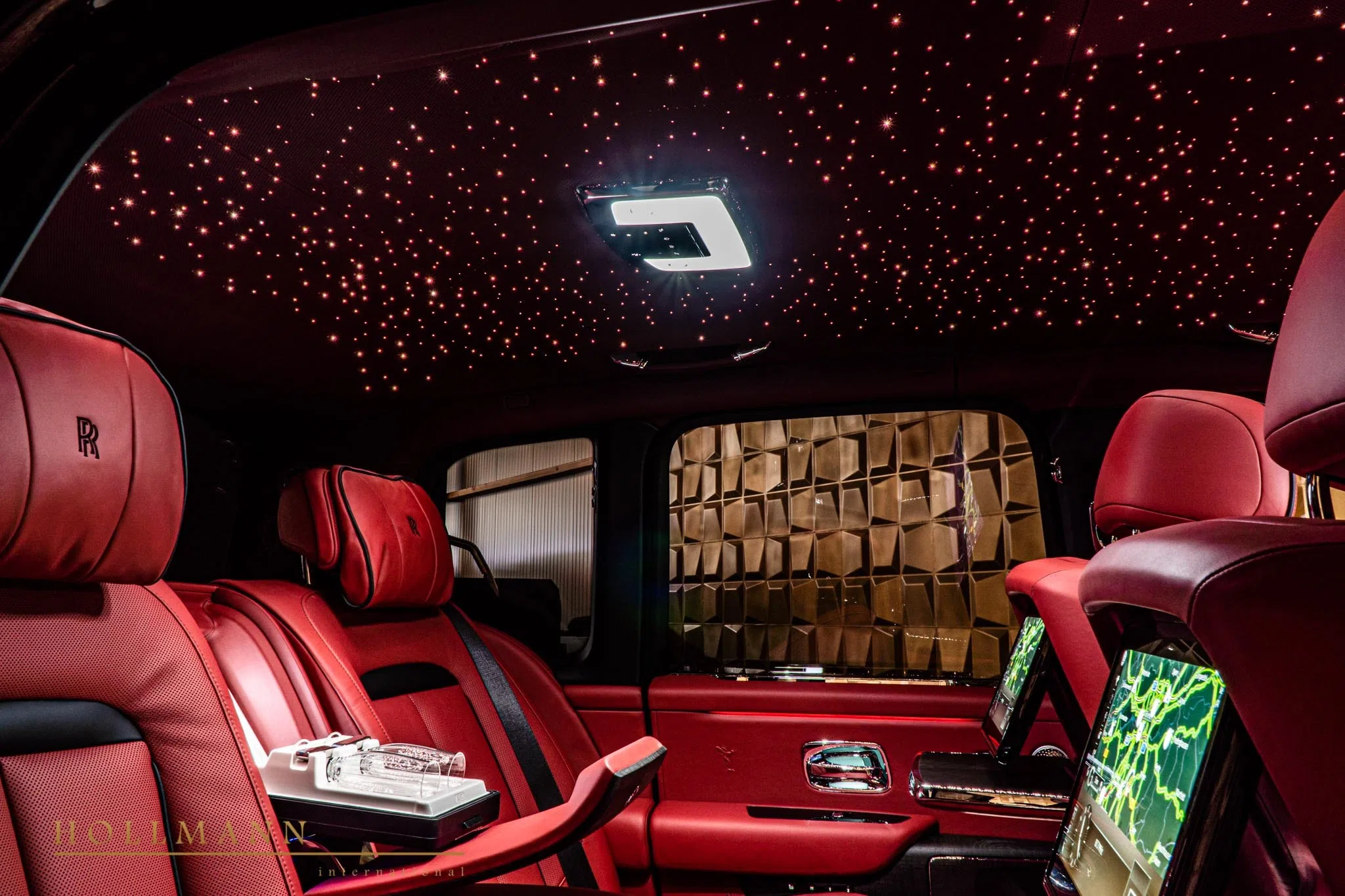 2020 Mansory Cullinan interior, seats, Mugello Red