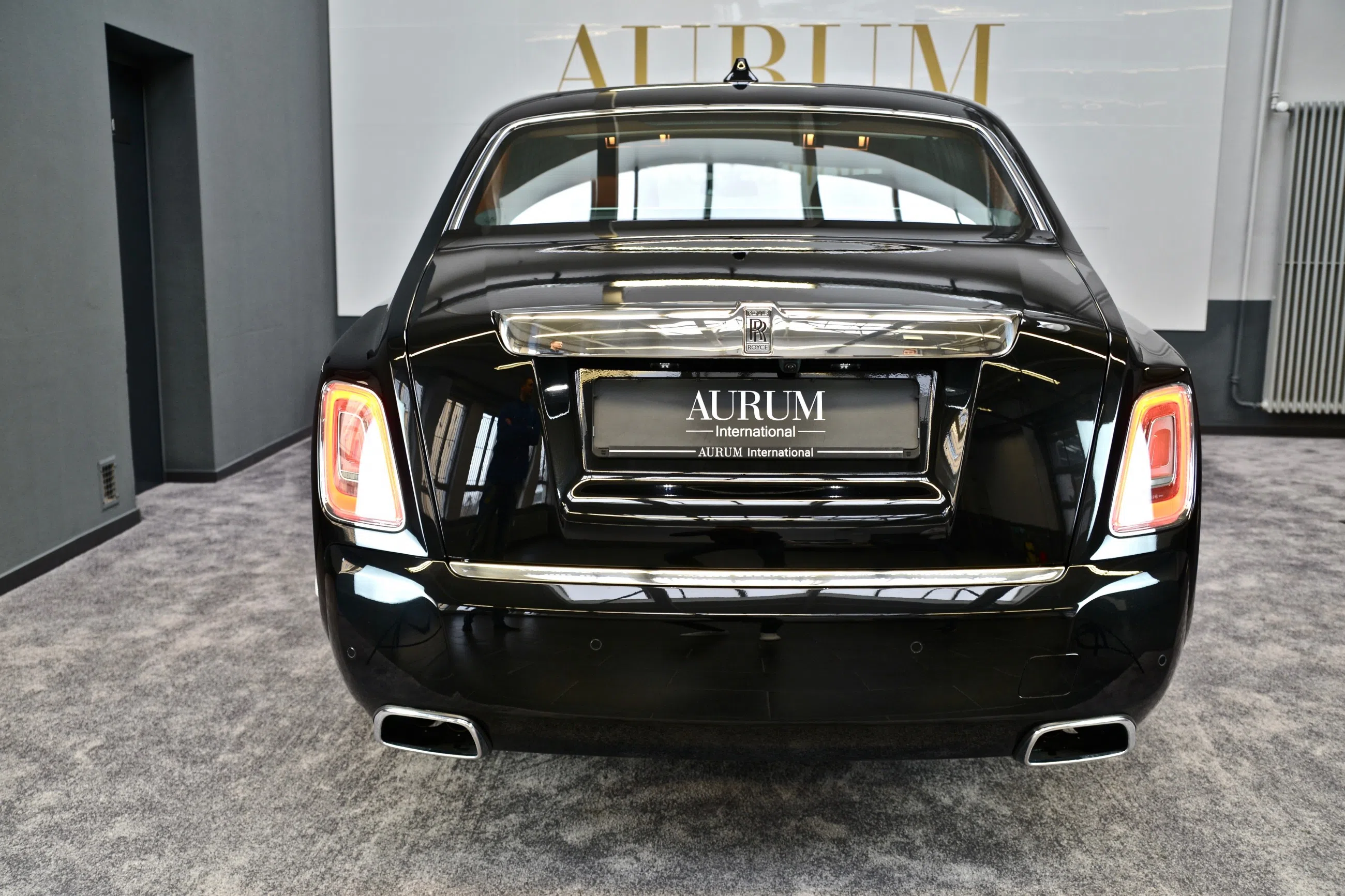 2020 Rolls Royce Phantom VIII, rear three-quarter view