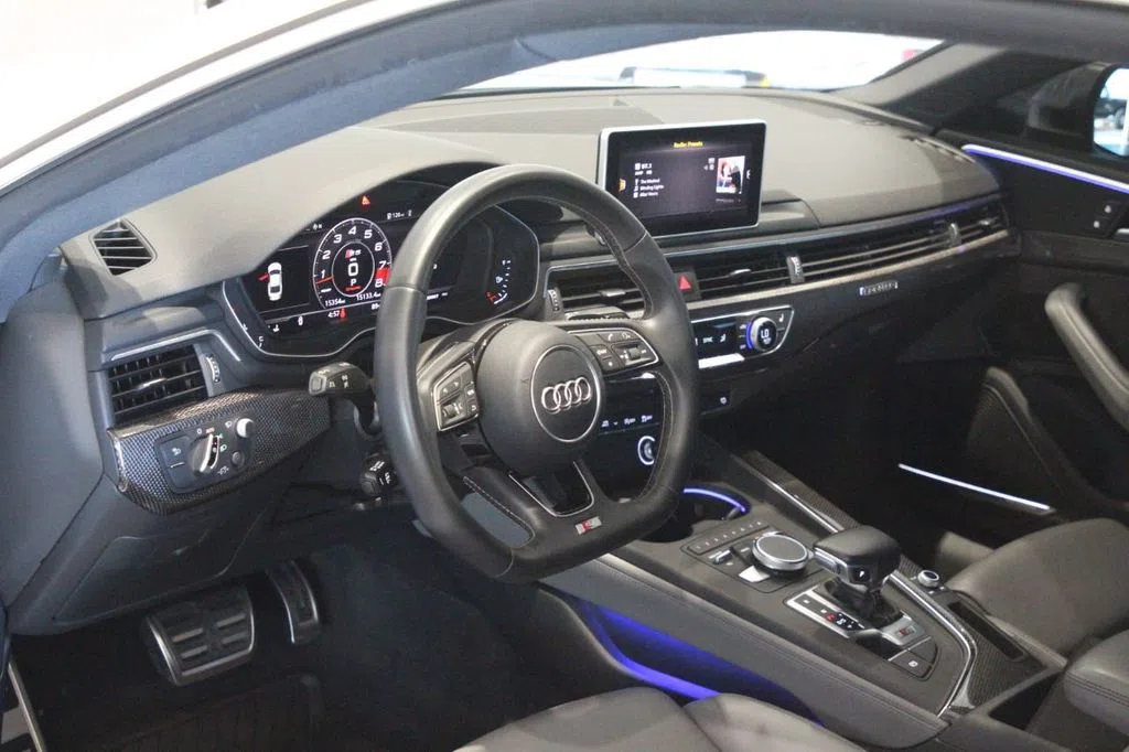 2018 Audi S5 Coupe interior, dashboard, Black Leather