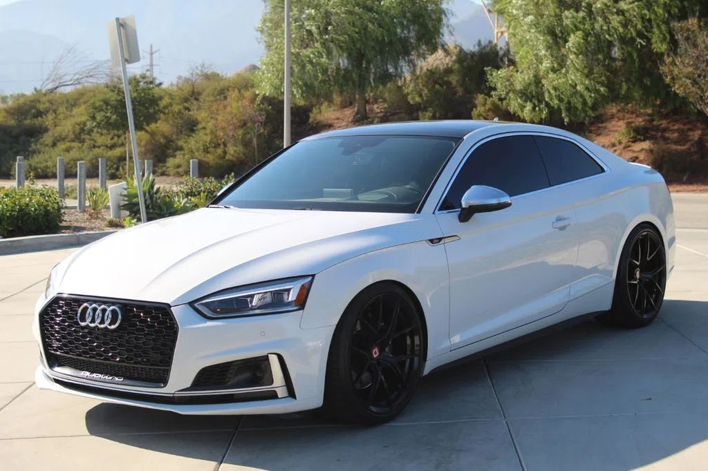 2018 Audi S5 Coupe, front three-quarter view, White