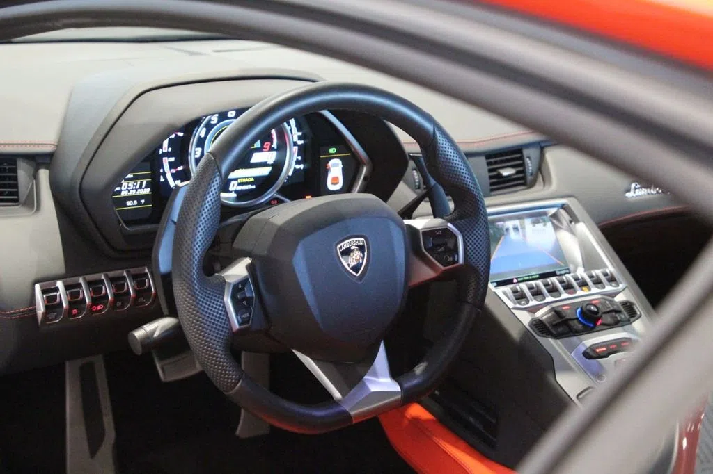 2013 Lamborghini Aventador interior, Nero Ade Black