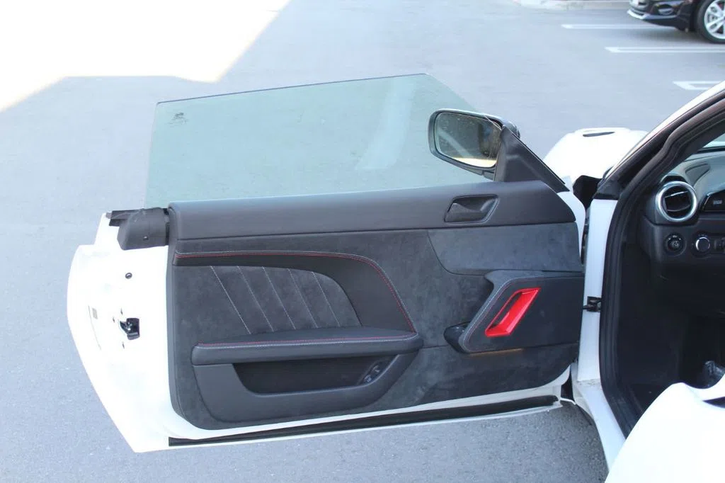 2020 Lotus Evora GT interior, door panel, Black Leather