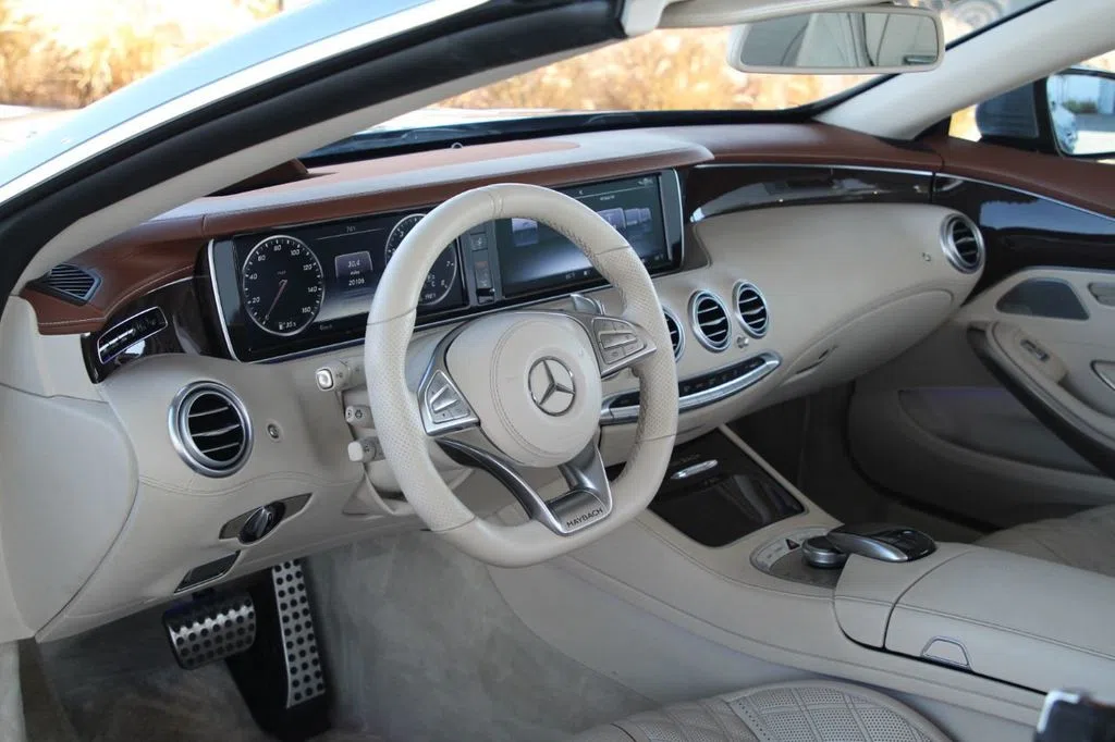 2017 Maybach S 650 Cabriolet Convertible interior, dashboard, Tan