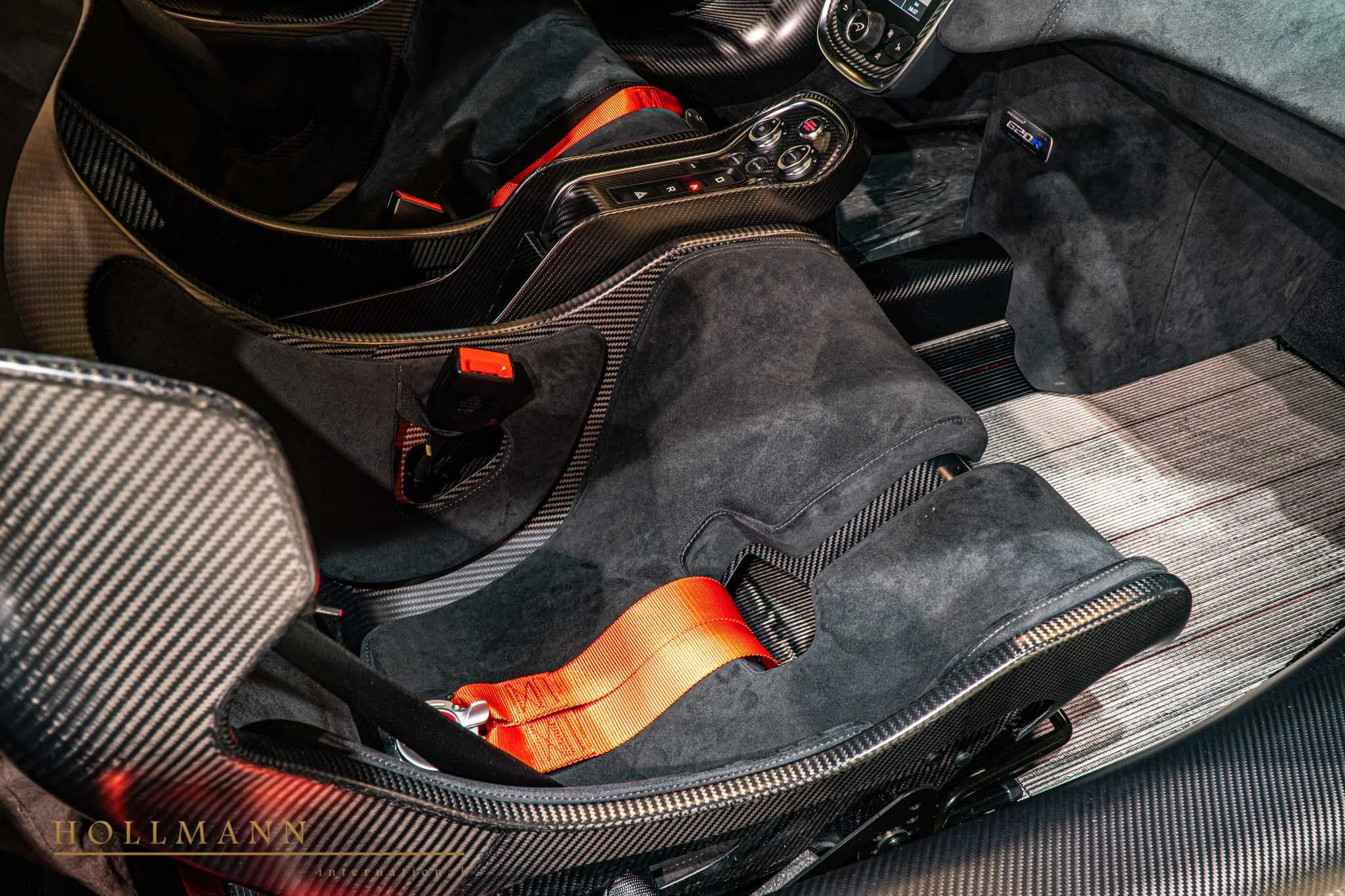 2020 McLaren 620R interior, Alcantara Black