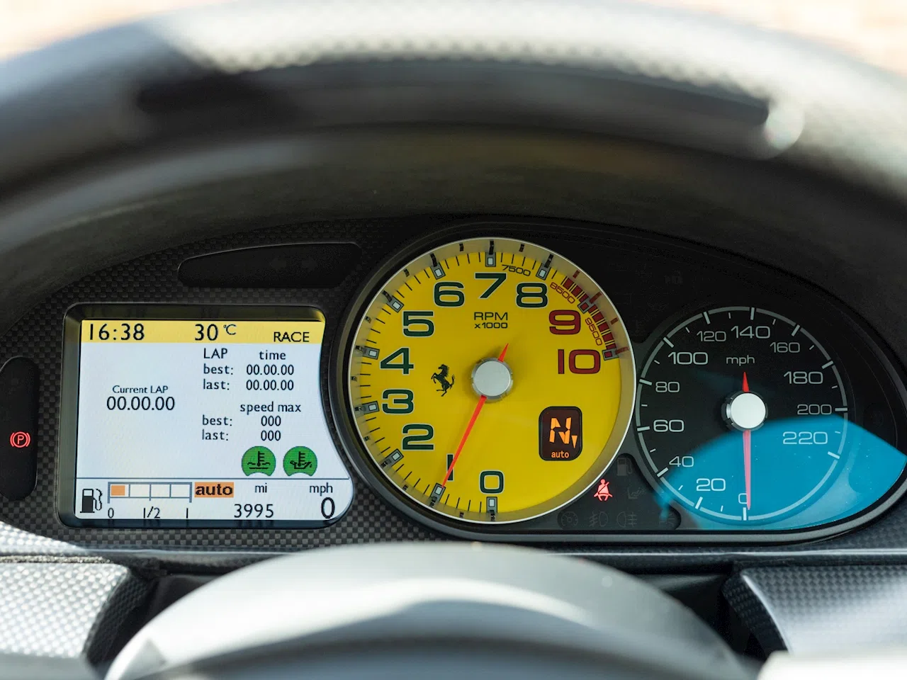 2011 Ferrari 599 GTO interior, Nera Alcantara