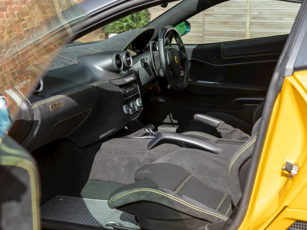 2011 Ferrari 599 GTO interior, Nera Alcantara
