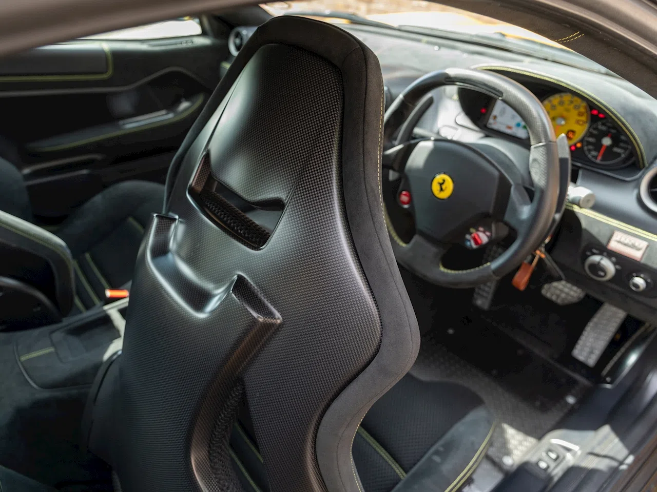 2011 Ferrari 599 GTO interior, Nera Alcantara
