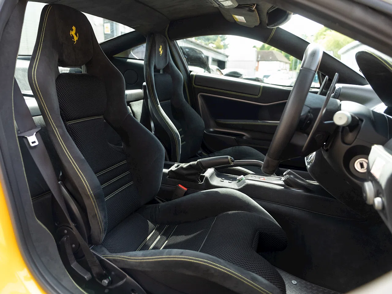 2011 Ferrari 599 GTO interior, seats, Nera Alcantara