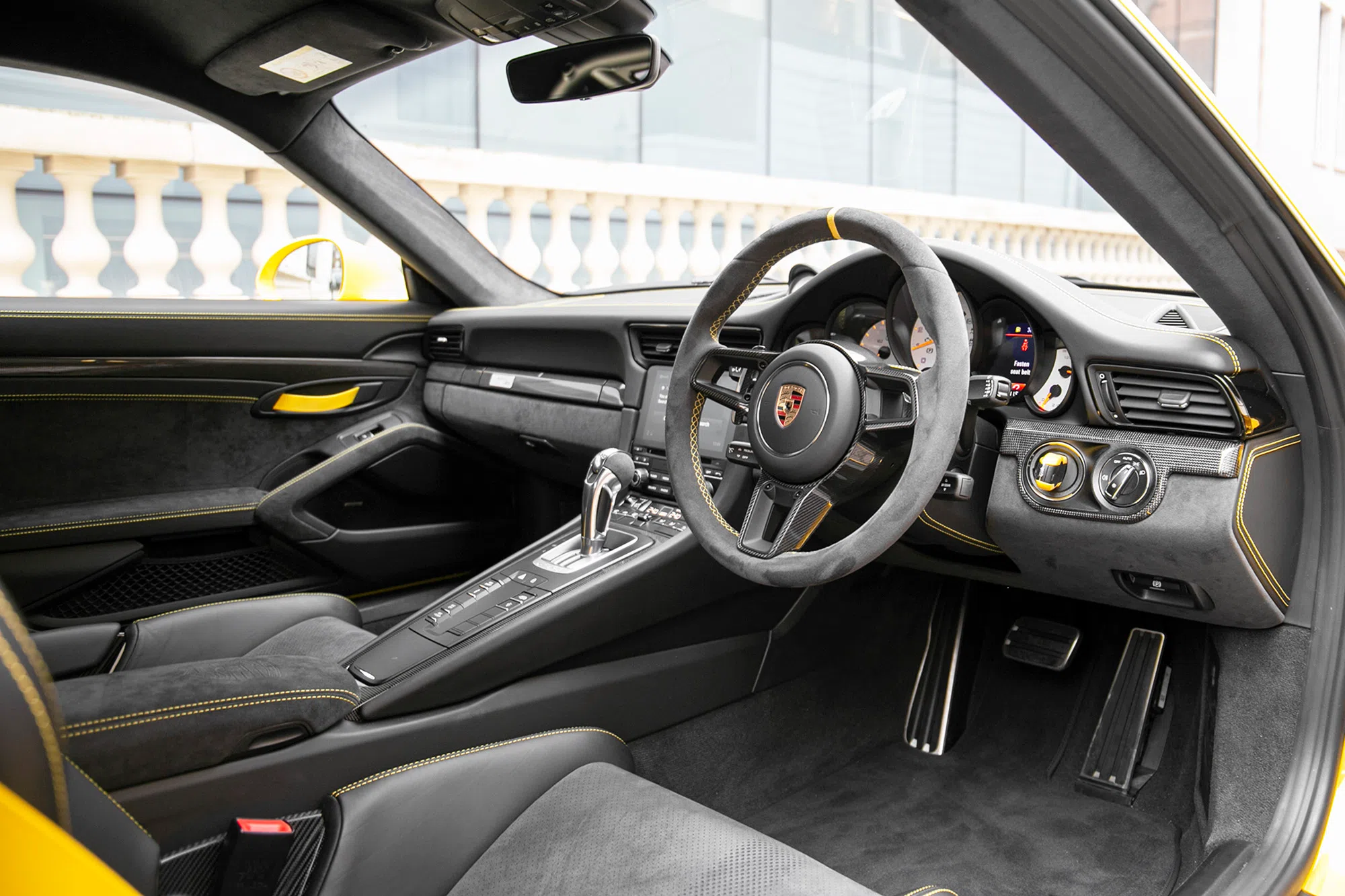 2019 Porsche 991.2 GT3 RS Weissach interior, dashboard, Leather Black