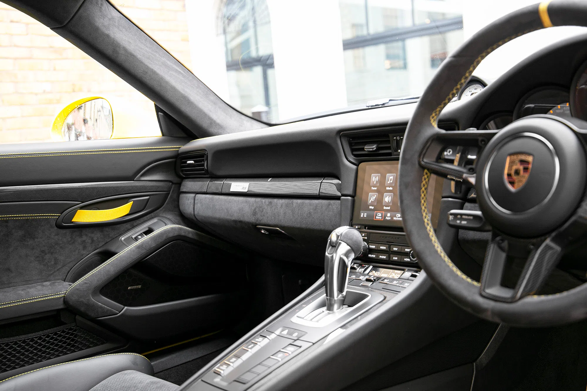 2019 Porsche 991.2 GT3 RS Weissach interior, dashboard, Leather Black