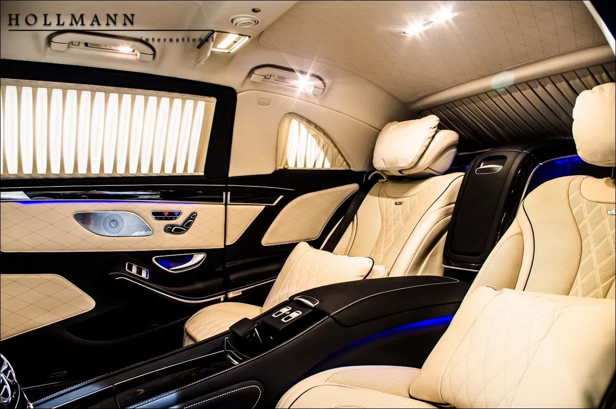 2020 Mercedes-Maybach S 650 PULLMAN Guard VR9 ARMOURED interior, seats, Exclusive nappa leather porcelain/black