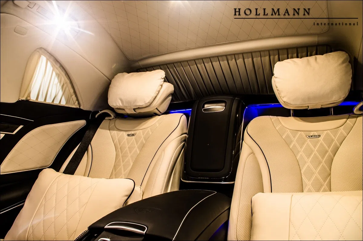 2020 Mercedes-Maybach S 650 PULLMAN Guard VR9 ARMOURED interior, seats, Exclusive nappa leather porcelain/black