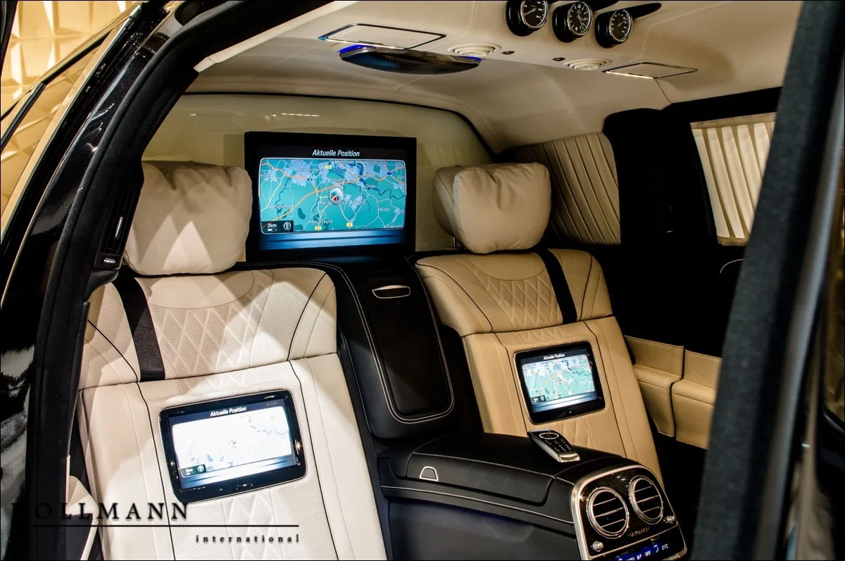2020 Mercedes-Maybach S 650 PULLMAN Guard VR9 ARMOURED interior, Exclusive nappa leather porcelain/black
