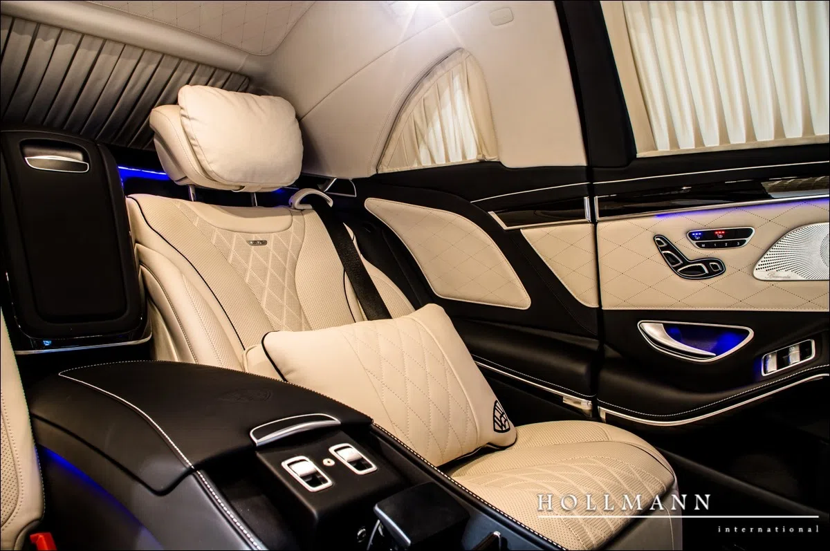 2020 Mercedes-Maybach S 650 PULLMAN Guard VR9 ARMOURED interior, seats, Exclusive nappa leather porcelain/black