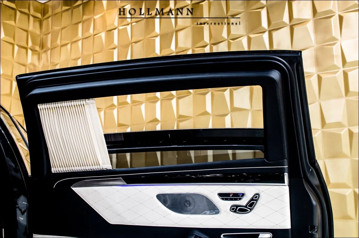 2020 Mercedes-Maybach S 650 PULLMAN Guard VR9 ARMOURED interior, door panel, Exclusive nappa leather porcelain/black