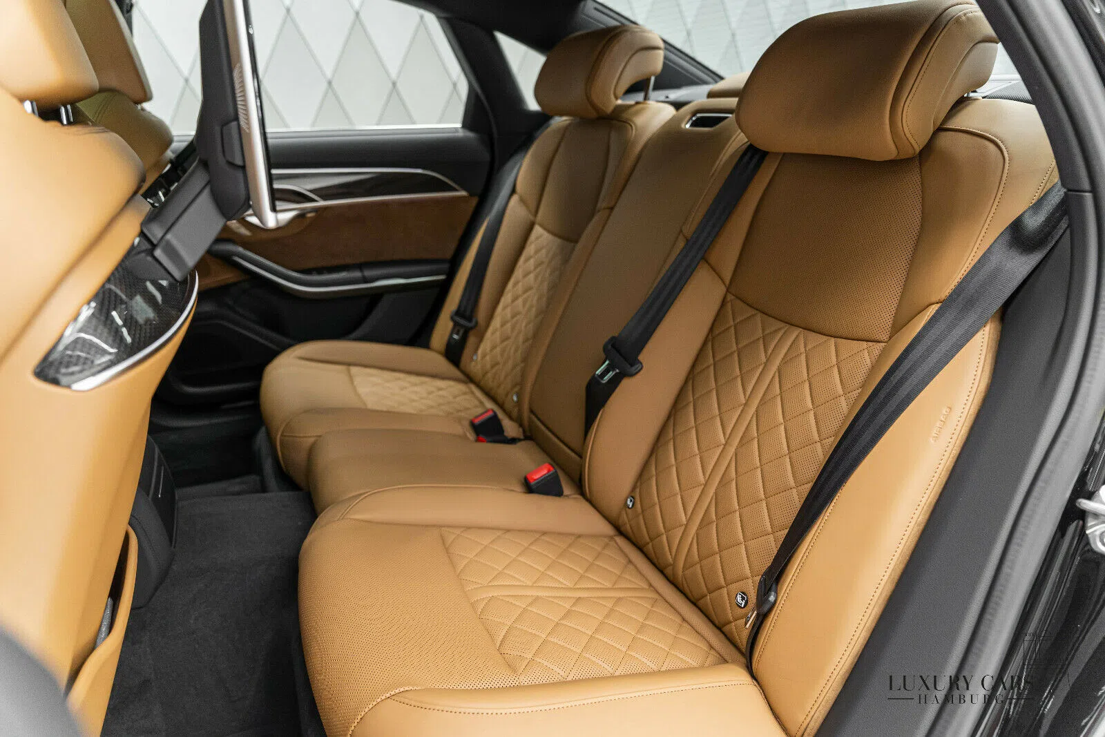 2020 Audi S8 interior, seats, Braun, Vollleder