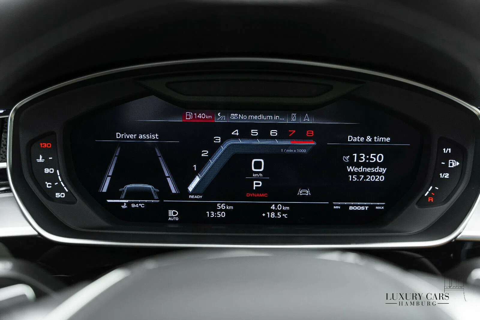 2020 Audi S8 interior, Braun, Vollleder