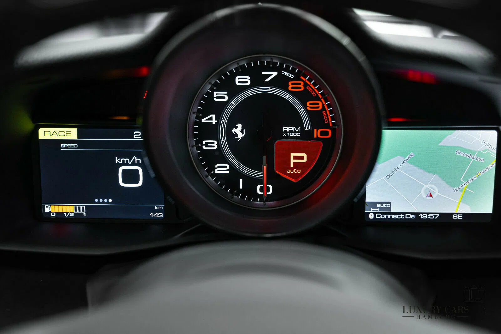 2020 Ferrari 488 Pista interior, Leather Alcantara Nero