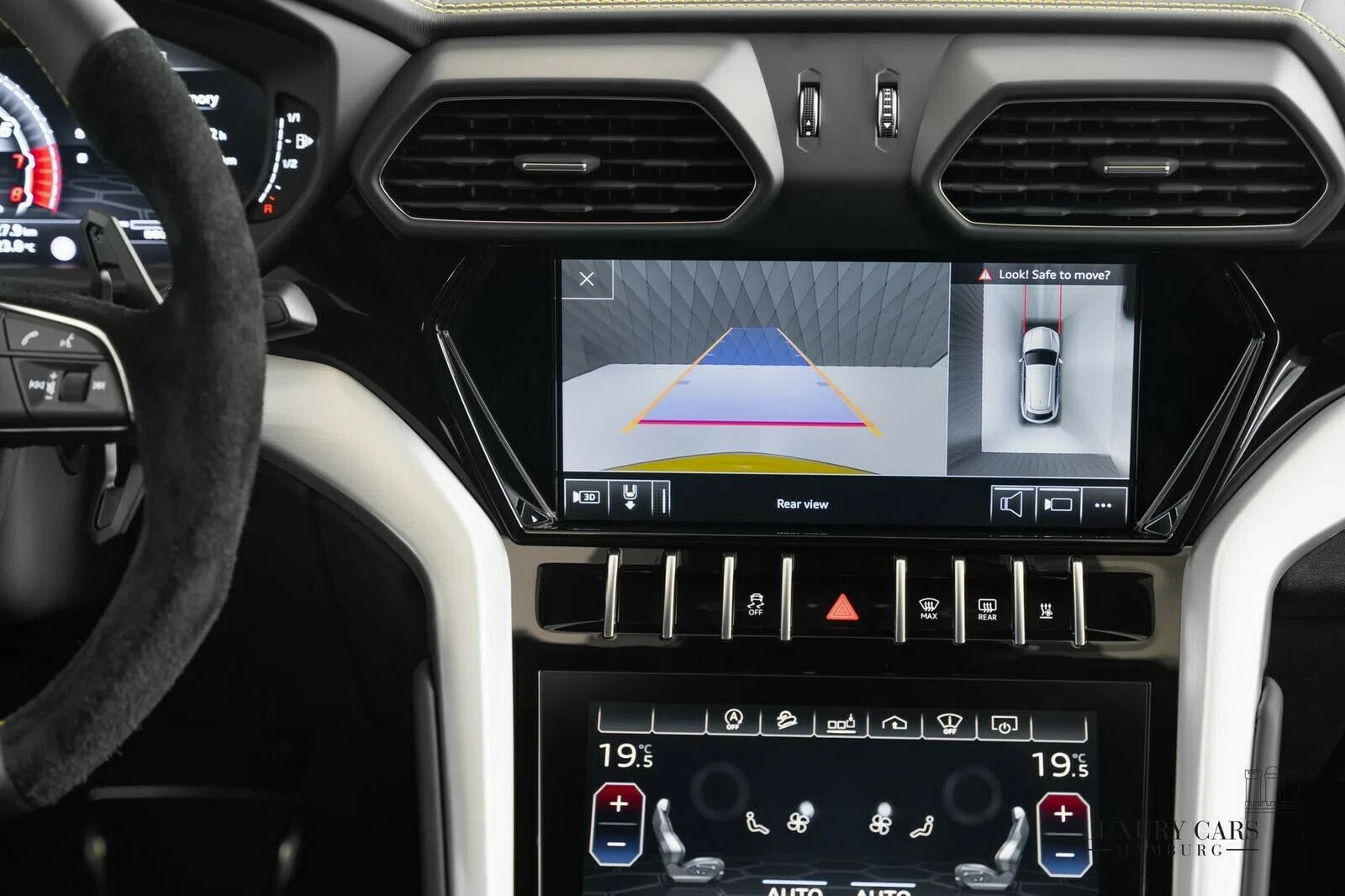 2020 Lamborghini Urus interior, Schwarz, Vollleder
