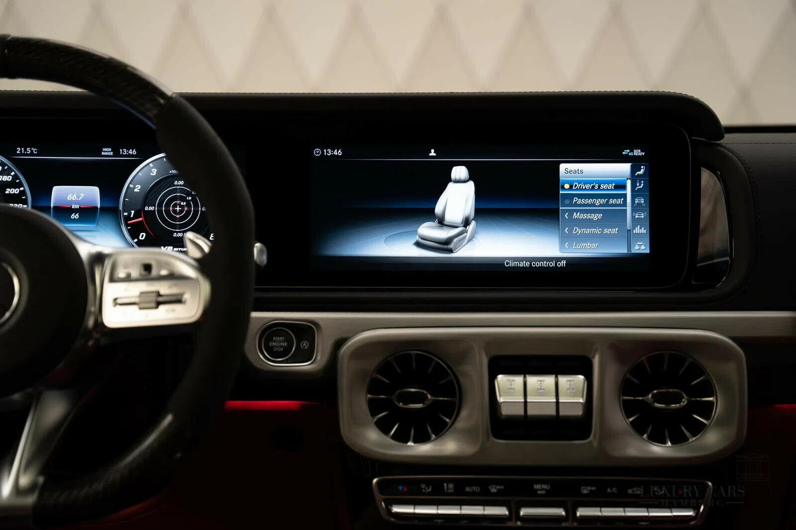 2020 BRABUS G 700 interior, Red