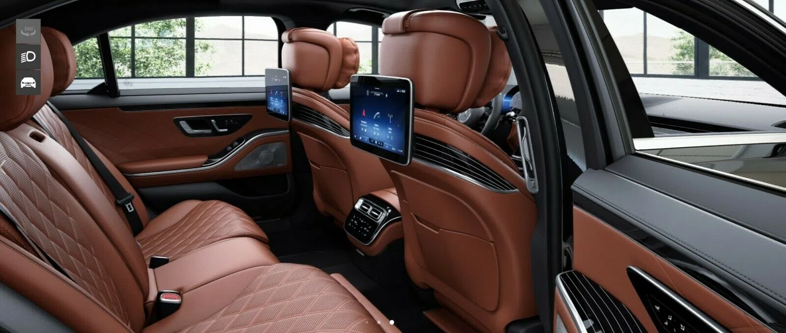2020 Mercedes-Benz S 500 4M L W223 interior, seats, Braun