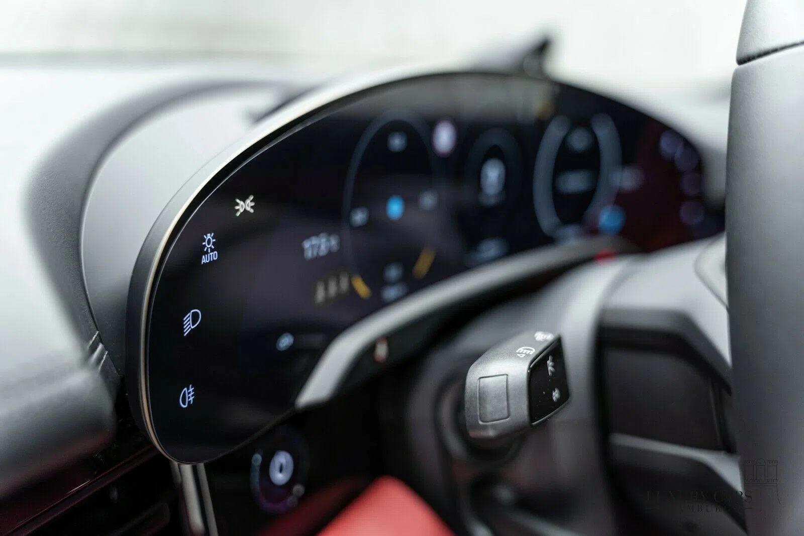 2020 Porsche Taycan Turbo interior, Red