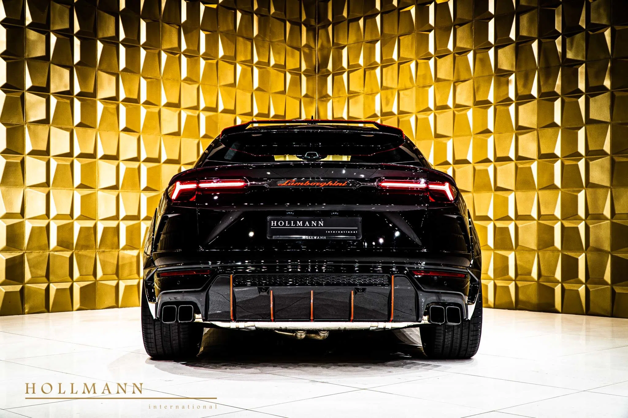 2020 Lamborghini Urus by NOVITEC, rear three-quarter view, Nero Helene (Black)