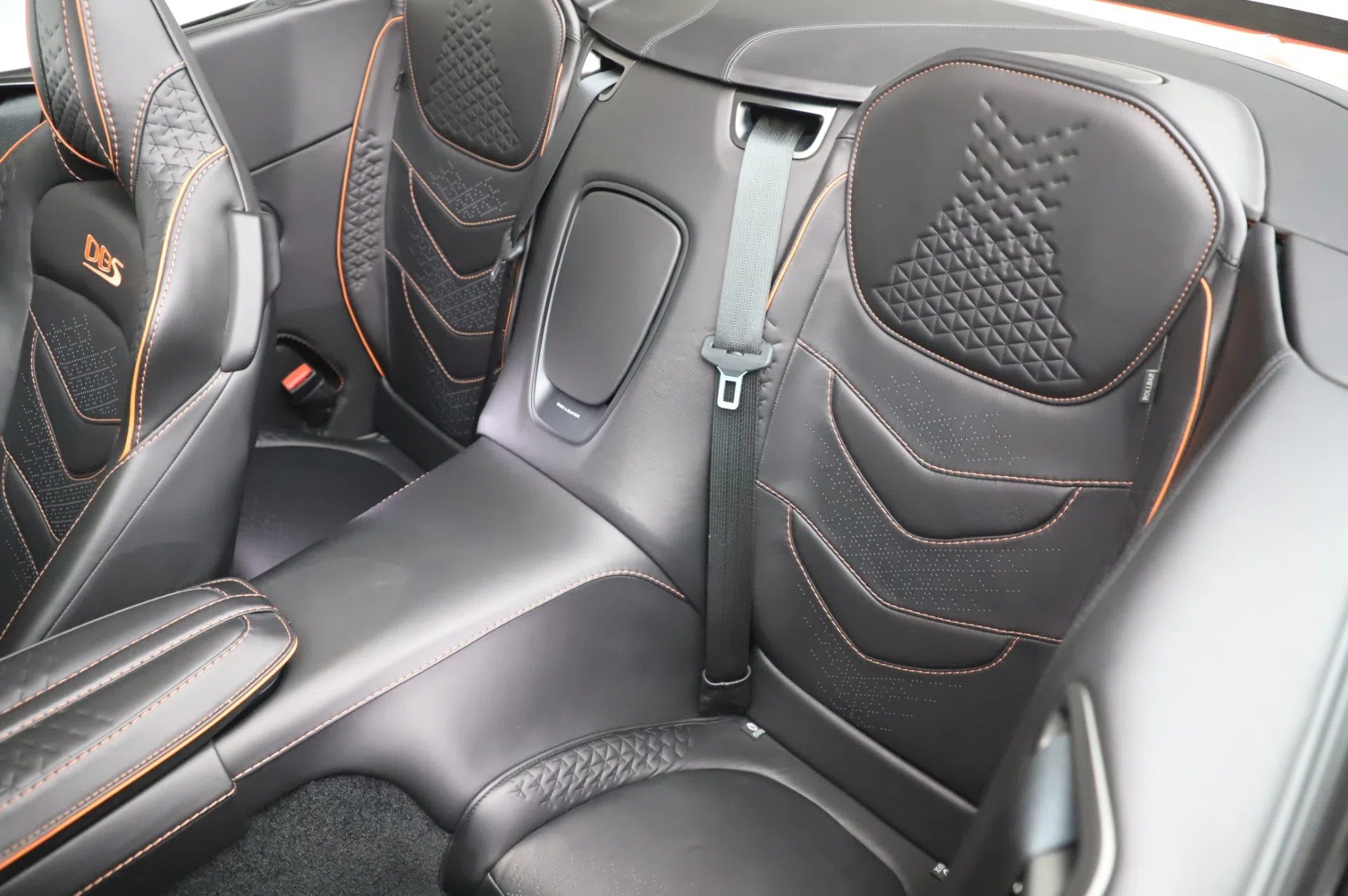 2020 Aston Martin DBS Superleggera Volante interior, seats, Obsidian Black