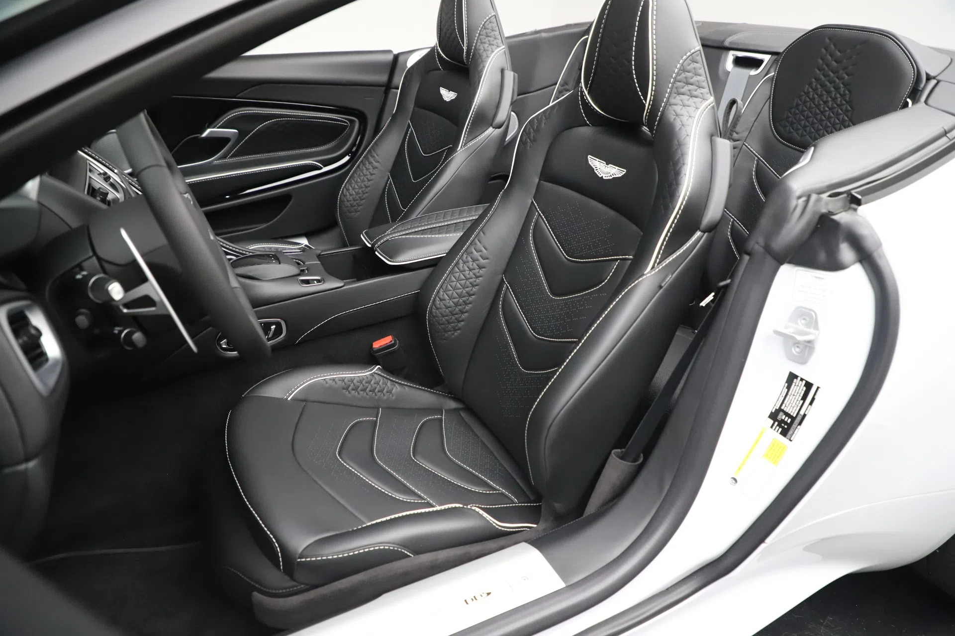 2020 Aston Martin DBS Superleggera Volante Convertible interior, seats, Obsidian Black