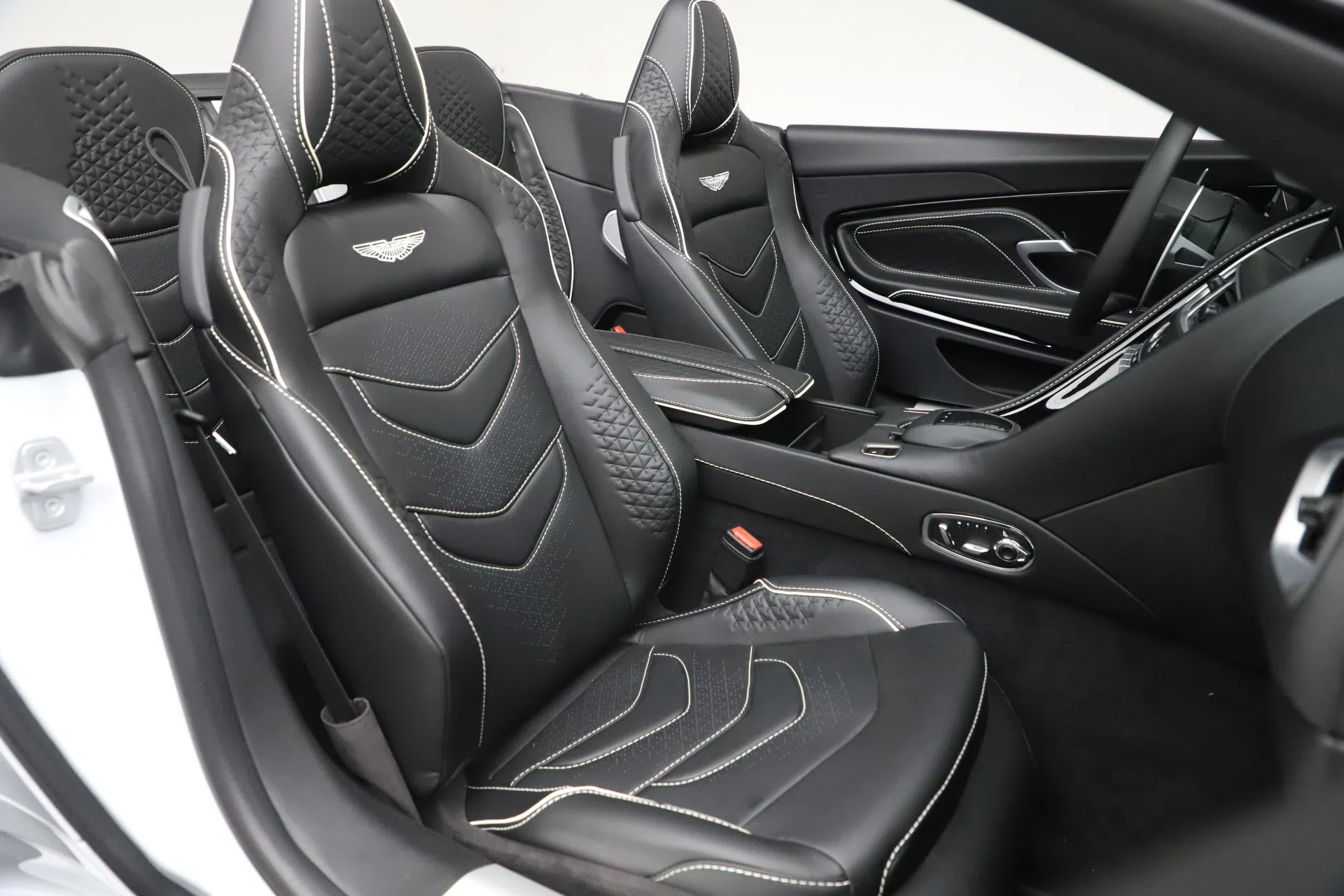 2020 Aston Martin DBS Superleggera Volante Convertible interior, seats, Obsidian Black