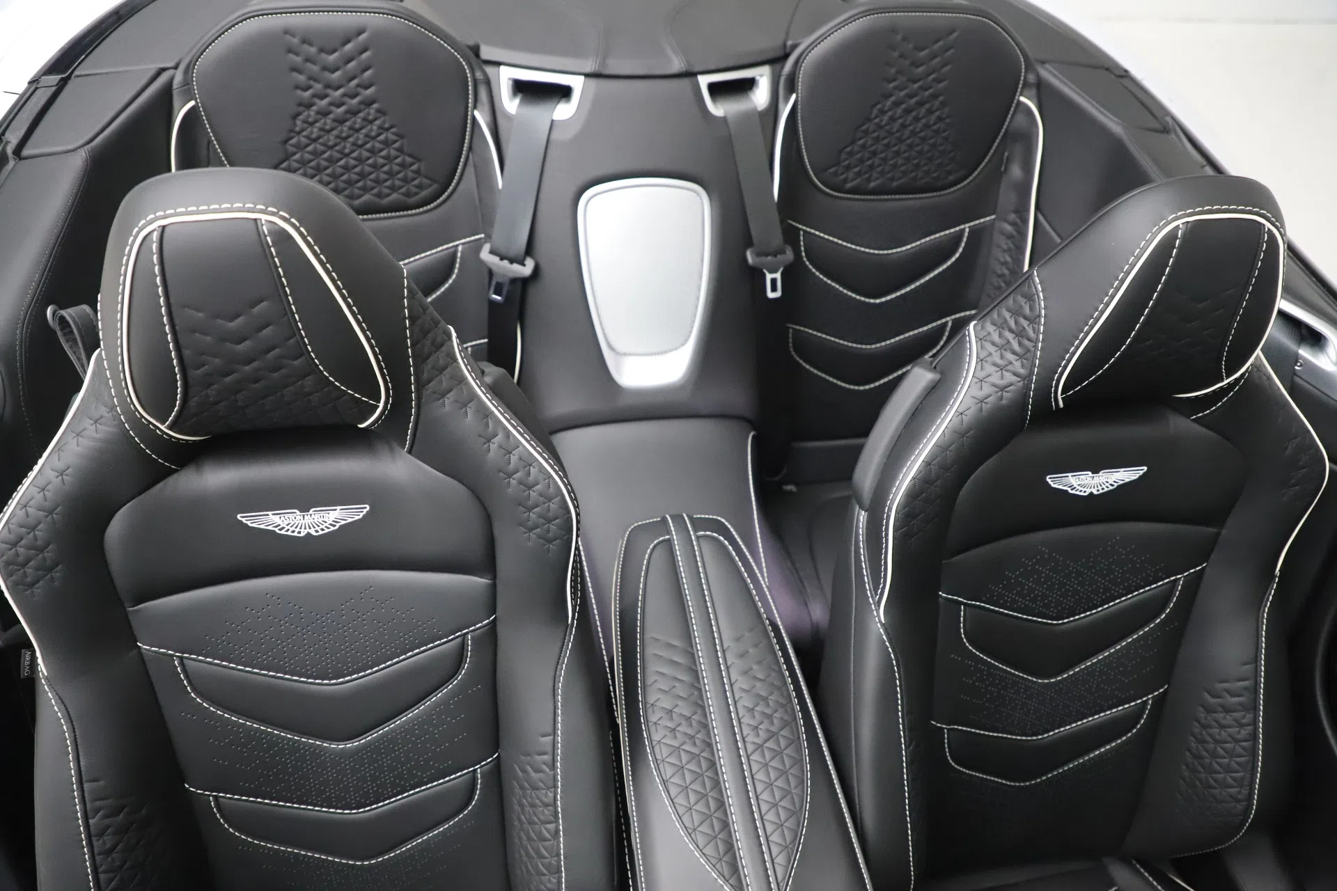 2020 Aston Martin DBS Superleggera Volante Convertible interior, seats, Obsidian Black